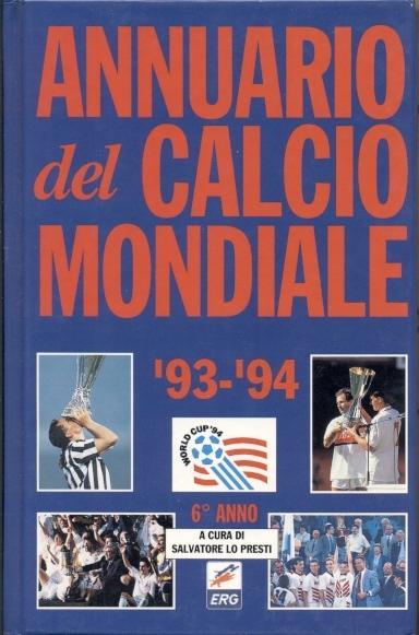 книга Щорічник Світового Футболу 1993-94/Annuario Calcio Mondiale,Football guide