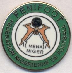 Нігер, федерація футболу, №1, ЕМАЛЬ / Niger football federation enamel pin badge
