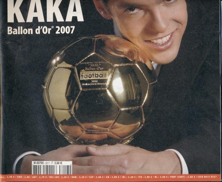 Золотий М'яч 2007-Кака' спецвидання France Football Ballon d'Or Golden Ball Kaka 1
