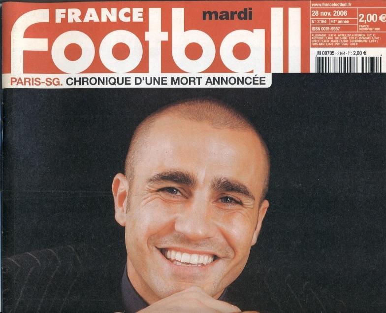 Золотий М'яч 2006-Каннаваро спецвидання France Football Ballon d'Or F.Cannavaro