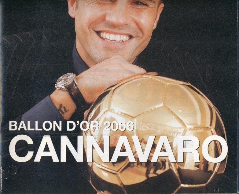 Золотий М'яч 2006-Каннаваро спецвидання France Football Ballon d'Or F.Cannavaro 1