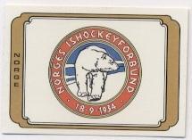 наклейка Норвегія,федерація хокею 1979/Norway ice hockey federation logo sticker