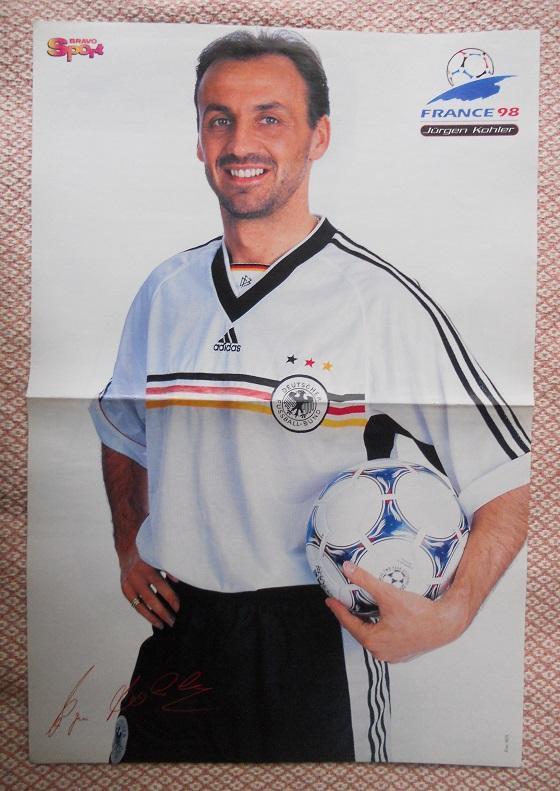 постер футбол Юрген Колер (Німеччина)2 / Jurgen Kohler, Germany football poster