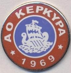 футбольний клуб АО Керкіра (Греція) важмет /AO Kerkyra,Greece football pin badge