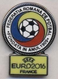 Румунія,федерація футболу Євро-16,№1 ЕМАЛЬ/Romania football federation pin badge