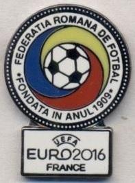 Румунія,федерація футболу Євро-16,№2 ЕМАЛЬ/Romania football federation pin badge