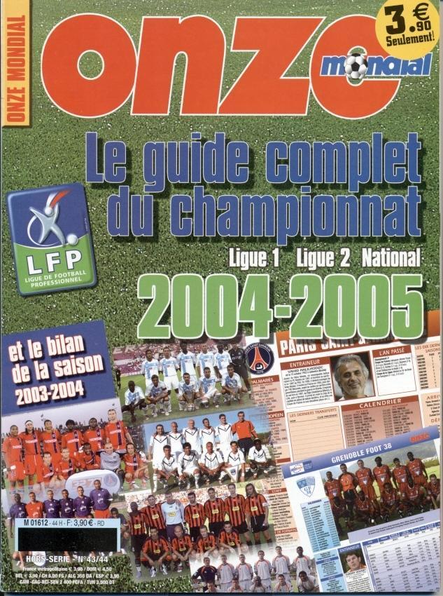 Франция,чемп-т 2004-05,спецвидання Онз/Onze Mondial France football season guide