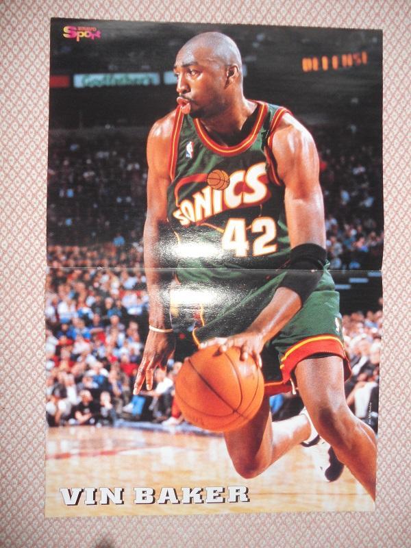 постер А3 баскетбол Він Бейкер (НБА-США) / Vin Baker basketball NBA-USA poster