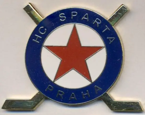 хокей.клуб Спарта Прага (Чехія) ЕМАЛЬ більший / HC Sparta Praha,Czech hockey pin