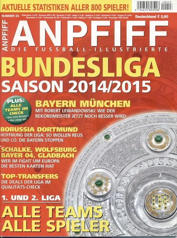 Футбол, Німеччина, чемпіонат 2014-15, спецвидання Anpfiff Sonderheft Bundesliga