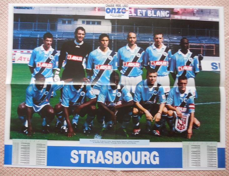 постер А2 футбол Страсбург (Франція) 2002 / RC Strasbourg,France football poster