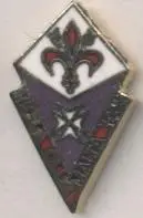 футбол.фан-клуб Фіорентіна(Італ-Мальта) ЕМАЛЬ/Fiorentina-Malta football fans pin