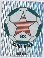 наклейка люмінесцентна футбол Ред Стар (Франція)/FC Red Star,France logo sticker