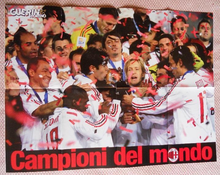 постер А1 футбол Мілан,Італія 2007/AC Milan-World champion,Italy football poster 1