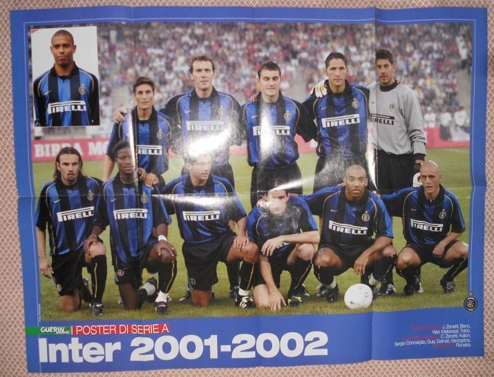 постер А1 футбол Ювентус/Інтер,Італія 2002 /Juventus/Inter,Italy football poster 1