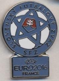 Словаччина, федерація футболу, Євро-16,№1 ЕМАЛЬ/Slovakia football federation pin