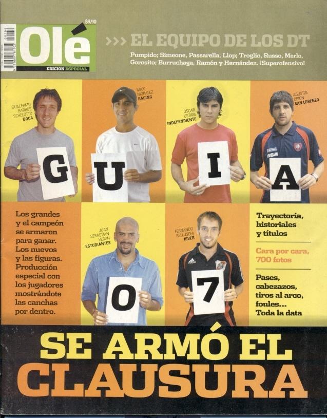 Аргентина, чемп-т Клаусура 2007, спецвидання Ole Argentina football season guide