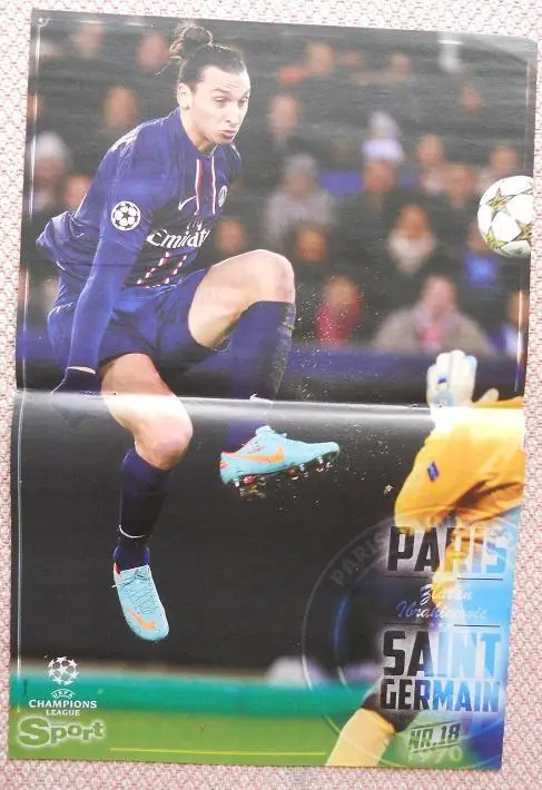постер А3 футбол Ібрагімович (Швеція) /Zlatan Ibragimovic,Sweden football poster