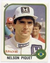 наклейка Формула-1 Нельсон Піке(Бразилія)/Nelson Piquet,Brazil F-1 pilot sticker