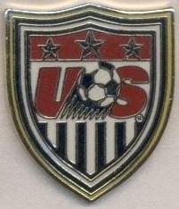 США, федерація футболу, офіц.2, ЕМАЛЬ / USA soccer-football federation pin badge