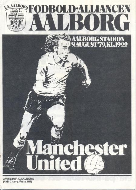 прог.Aalborg FA Denmark/Данія-Manchester United Engl/Англія 1979 match programme