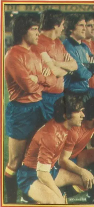 постер А4 футбол збірна Іспанія 1980 Стадіон/Spain national football team poster