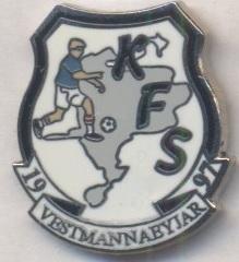 футбол.клуб КФС Вестман.(Ісландія) ЕМАЛЬ/KFS Vestmannaeyjar,Iceland football pin