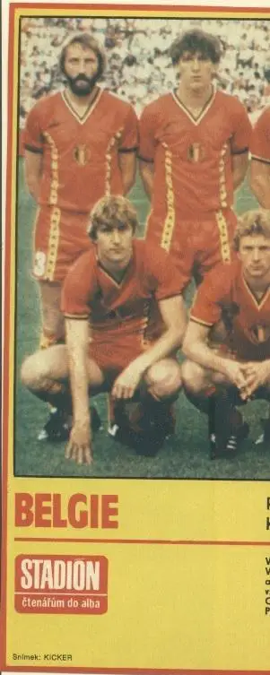 постер А4 футбол зб. Бельгія 1984 Стадіон /Belgium national football team poster