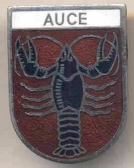 герб емблема місто Ауце(Латвія) ЕМАЛЬ/Auce town,Latvia coat-of-arms enamel badge
