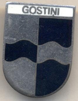 герб місто Гостіні (Латвія) ЕМАЛЬ /Gostini town,Latvia coat-of-arms enamel badge