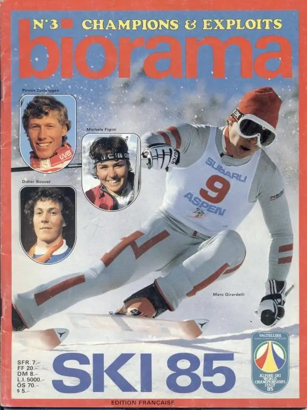 Гірські лижі, сезон 1985 спецвидання /Alpin skiing 1985 special Biorama magazine