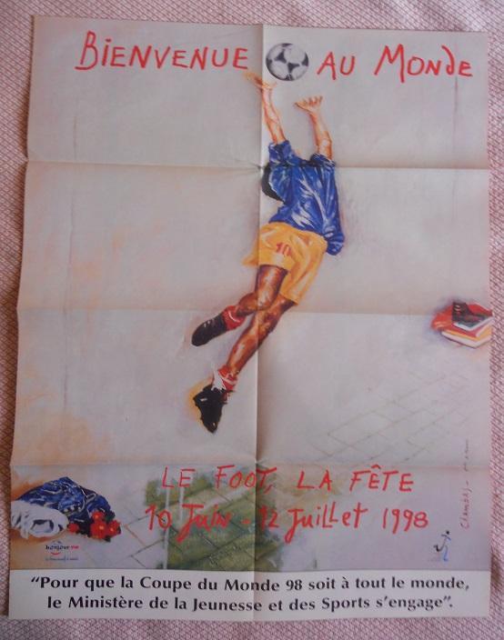 офіційний постер А1 футбол ЧС-1998 Франція/Mondial-1998 football poster officiel