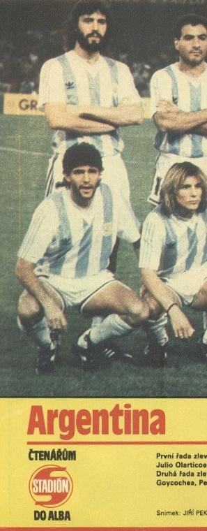 постер А4 футбол збірна Аргентина 1990 Стадіон / Argentina national team poster