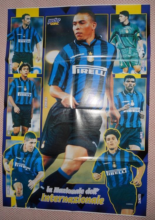постер А1 футбол Роналдо (Бразилія)+Інтер / Дж.Сіньйорі (Італія) football poster