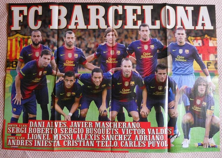 постер А1 футбол Барселона (Іспанія) /Баварія (Німеччина) 2013 football poster