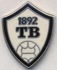 футбольний клуб ТБ Твьоройрі (Фарери) ЕМАЛЬ/TB Tvoroyri,Faroe football pin badge