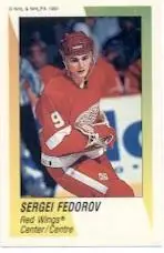 наклейка хокей Федоров (Росія) / Fedorov,Detroit Red Wings,Russia player sticker