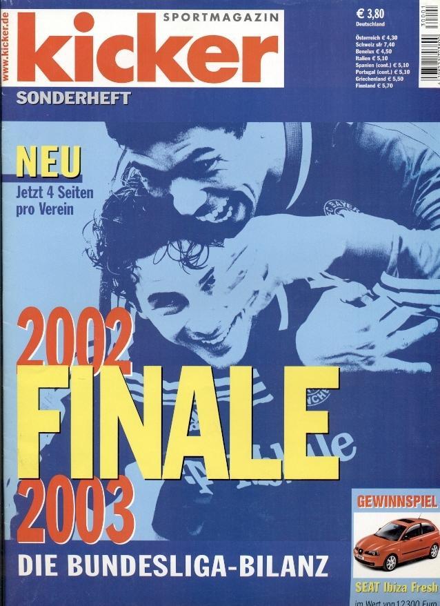 Німеччина, чемп-т 2002-03a резюме,спецвидання Кікер/Kicker Saison Bilanz summary