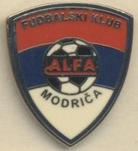 футбол.клуб Альфа Модріча (Боснія) ЕМАЛЬ /Alfa Modrica,Bosnia football pin badge