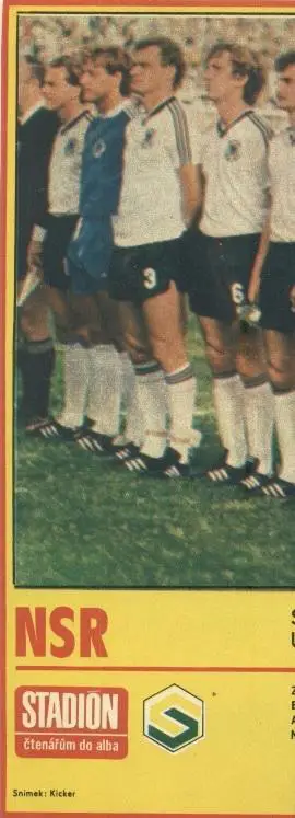 постер А4 футбол зб. ФРН/Німеччина 1986 /W.Germany national football team poster