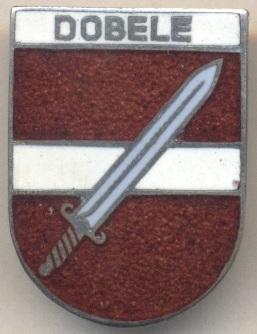 герб місто Добеле (Латвія) ЕМАЛЬ / Dobele town, Latvia coat-of-arms enamel badge