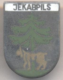 герб ембл.місто Єкабпілс (Латвія) ЕМАЛЬ/Jekabpils town,Latvia coat-of-arms badge