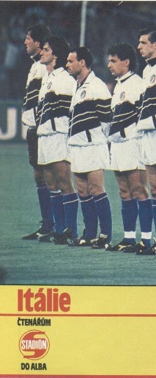 постер А4 футбол збірна Італія 1990 Стадіон /Italy national football team poster