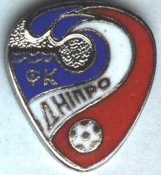 футбол.клуб Дніпро (Україна)2 ЕМАЛЬ /FC Dnipro,Ukraine football enamel pin badge