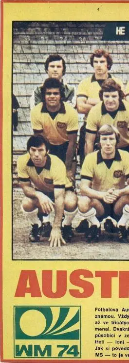 постер А4 футбол збірна Австралія 1974 / Australia national football team poster