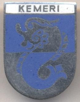 герб місто Кемері (Латвія) ЕМАЛЬ / Kemeri town, Latvia coat-of-arms enamel badge