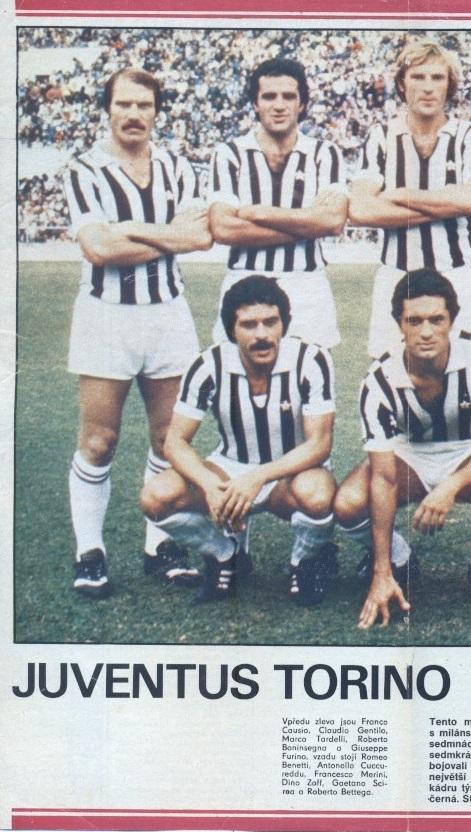 постер А3 футбол Ювентус (Італія) 1977 / FC Juventus, Italy football club poster