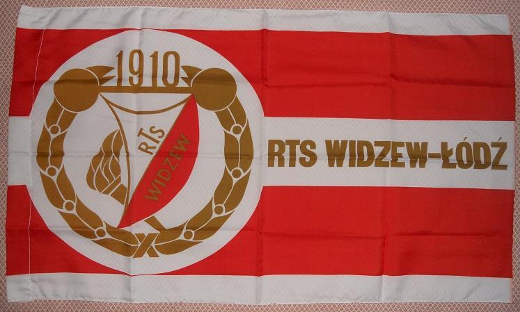 прапор 88х52 футбол Відзев Лодзь (Польща) /Widzew Lodz,Poland football club flag