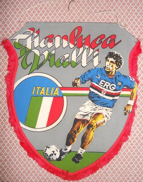 вимпел 29х25 футбол Джанлука Віаллі (Італія/Gianluca Vialli,Italy calcio pennant