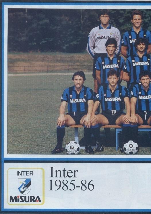постер А3 футбол Інтер (Італія) 1985 Гуерін /FC Inter,Italy football club poster